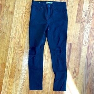 Levi high waisted black skinny jeans!